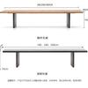 Combinação de mesa e cadeira para pátio externo, varanda de jardim externo, vila externa, mesa de jantar e cadeira de madeira maciça, sala de lazer para hotel, sala de sol