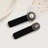 Pinza para el pelo vintage de pedrería estilo francés, temperamento de nicho de alta gama, pinza pequeña para el pelo, pinza BB lateral, accesorio para el pelo para mujer