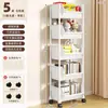 Estante Móvel de Armazenamento Rack de Chão Multicamadas com Rodas Sala de Estar Quarto Dormitório Infantil Pequena Estante Carrinho de Armazenamento
