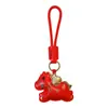 Llavero de Mascota Rojo Colgante para Bolsa de Año Nuevo Llavero de Pareja para Coche Día de Año Nuevo Pequeño Regalo Al por Mayor