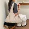 Bolsa Tote Fresca e Doce Estilo Francês para Meninas, Bolsa de Compras de Grande Capacidade, Bolsa Tote de Lona Leve com Alça Única para Ombro