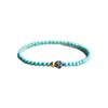 Pulseras de Turquesa Imitación para Mujer, Nuevas Pulseras de Estilo Nacional Chinoiserie, Accesorios Azul Quemado, Cuentas de Mijo de Pino Loto, Pulseras de Cuentas de 4 mm