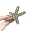 Pinza para el pelo de estrella de mar de cristal súper brillante, pinza de pico de pato, pasador exquisito y de alta gama, pinza para flequillo lateral, accesorio para el pelo, adorno para la cabeza