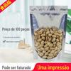 100 Sacos Auto-Selantes Yin Yang Translúcidos Folha de Alumínio Sacos Auto-Suportes Sacos Espessados Selados Isca Comida de Gato Sacos de Embalagem de Alimentos