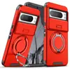 Funda para Teléfono con Ventana Deslizante para Lente Adecuada para Google Pixel11Pro, Cubierta con Anillo Giratorio y Sensación de Piel para Pixel10Xl