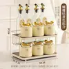 Juego de Frascos para Condimentos de Lujo Ligero, Caja de Almacenamiento de Botellas de Condimentos para el Hogar, Frasco de Cerámica para Aceite de Cocina, Frasco para Sal, Frasco para Chile