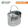 Cubo de fregona de hierro galvanizado cubo de fregona de metal para el hogar con desagüe color original con asa cubo de lavado cubo de limpieza