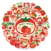 50 PIEZAS Pegatinas de Tomate Dibujadas a Mano Lindos Adornos para Diario de Tomate Pegatinas Impermeables para Funda de Teléfono Tablet Botella de Agua