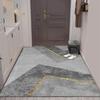 Tapete de Piso de Terciopelo Cristal Escandinavo para Entrada, Puerta de Entrada, Tapete Absorbente de Agua Antideslizante, Resistente a las Manchas, Resistente al Desgaste y Tapete para Pies Fácil de Limpiar