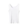 Regata com Costelas Anti-Exposição para Mulheres, Verão Elástica Slim-Fit Camisola Top sem Mangas Versátil Camisa Básica