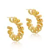 Nuevos Pendientes Europeos y Americanos Transfronterizos de Estilo Frío Exagerados con Línea en Espiral Pendientes de Diseño Nicho Pendientes de Moda Tendencia