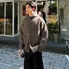 Novo cardigã de tricô com capuz para outono e inverno para homens e casais, estilo old money, quente e confortável, atacado de fábrica transfronteiriço