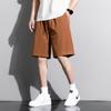 2025 Nova Chegada Shorts Esportivos Masculinos de Verão Estilo Japonês Cor Sólida Retrô Soltos Calças Retas Comprimento Médio Calças de Praia