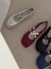 Zapatos de Pata de Cerdo con Tira Cruzada Estilo Francés para Mujer 2025 Primavera Nuevos Zapatos de Ballet Planos de Cuero Genuino Zapatos Mary Jane Mujer