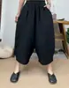 Pantalones harén de algodón y lino color rojo rosa para mujer, primavera verano 2026, nuevos, de cintura alta, adelgazantes, holgados, casuales, de nueve puntos