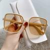 2025 nuevas gafas de sol de arroz para uñas color caramelo protector solar gafas de sol de mujer modernas protección UV color gafas de sol vintage
