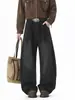 Jeans casuales rectos vintage para hombre, pantalones anchos holgados estilo americano, patchwork deconstruido de alta costura para otoño