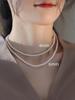 Colar Transfronteiriço Minimalista e Elegante Branco Creme, Pérolas Bebê Perfeitamente Redondas de Alto Brilho, Colar de Liga com Pérolas Swarovski