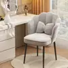 Silla de maquillaje habitación del hogar respaldo minimalista arte de uñas taburete de pétalo lujo ligero gama alta habitación de niña tocador silla