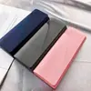 Estuches para Gafas Ópticas de Color Puro al por Mayor, Personalizables con el Nombre de la Tienda, Hechos de Cuero, Estilo Sencillo, Estuches para Gafas de Miopía Hechos a Mano
