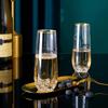 Vaso de Plástico para Vino con Borde Dorado de 9 Ozpet Transfronterizo, Copa de Champaña, Vaso para Jugos, Copa para Helado, Copa de Vino, Resistente a Caídas y Antirroturas
