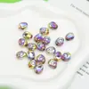 Dingyi Strass Transparente Perlas de Luna Fría Barrocas Perlas Acrílicas Irregulares Galvanizadas con Agujero Pasante Perlas Sueltas Accesorios para Cuentas