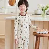 Conjunto de Ropa Interior Térmica de Algodón de Otoño para Niños, Pijama para Niños Grandes, Suéter de Algodón de Capa Base para Niñas Pequeñas para Invierno