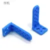 Suporte de canto em plástico ABS Fixador em forma de L Conector multi-furo DIY Acessórios para estrutura de carro de brinquedo artesanal Suporte de eixo