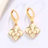 Pendientes Cdd de Estilo Moderno y Sencillo, Artesanía de Goteo de Aceite, Decoración de Flores, Incrustados con Perlas de Imitación, Fábrica de Origen