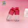 Shanyi Nuevo Tubo Cuadrado de Pared Gruesa para Brillo de Labios Tubo Vacío Transparente con Forma de Corazón para Brillo de Labios Material de Empaque Empaque para Cosméticos Venta al por Mayor
