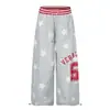 Marca de Moda Retro Americana Diseño de Estrella de Cinco Puntas Pantalones Casuales de Moda Pantalones Deportivos de Chándal de Moda Sueltos Ropa de Calle Hip Hop Pantalones de Pierna Ancha
