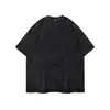 Camiseta Americana Retro High Street Verão Masculina Manga Curta Ins Solta Casal Europeu e Americano Hip-Hop Floral Preto Outro