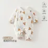 Mono Acolchado Tipo a para Recién Nacidos, Primavera, Otoño e Invierno, Protección para la Barriga del Bebé de Mes Completo, Grueso Cálido Delgado de Algodón, Ropa para Bebé