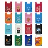 Porta-cartões de silicone personalizado, adesivo para cartão de celular, porta-cartões bancários, adesivo traseiro para celular de camada única ou dupla, adesivo de silicone para cartão com logotipo impresso
