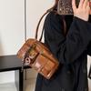 Bolso para Mujer Maillard Bolsa Marrón 2025 Nuevo Otoño e Invierno Retro Bolso Boston para Viajar Bolso Almohada de Hombro para Llevar Bajo el Brazo