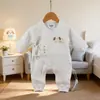 Macacão Borboleta para Recém-Nascido Outono 2026, Três Camadas Quente, Sem Costura, Bordado Cartoon Roupa de Bebê, Roupa para Engatinhar 52-59 #