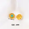 Nuevo anillo de cobre bañado en oro con incrustaciones de diamantes, caja mágica, cara de anillo pasante, accesorios de joyería hechos a mano con cuentas para pulsera y collar de cristal DIY