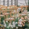 Sillas de Hotel Personalizadas de Metal y Hierro con Veta de Madera, Sillas Simples con Respaldo Cruzado para Banquetes, Bodas, Ceremonias y Comedor Informal en Estilo Pastoral