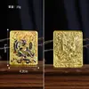Diretamente do Fabricante, Exclusivo Relevo Tridimensional do Guardião do Buda, Guru Rinpoche, e a Tanka de Relevo Esculpida e Embutida do Deus Amarelo da Riqueza