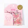 Paquete de 2 Pegatinas Yuxian Serie Vieja Historia de Mariposas Lámina Dorada Perlada Materiales de Decoración para Diario 3D 20 Piezas en 4 Diseños