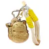 Gato de la suerte dorado para traer dinero Llavero Cadena para teléfono Regalo para amigos y novias Navidad Colgante de oro puro Regalo