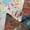 Tecido Jacquard Floral Estilo Pintura a Óleo Multicor Personalizado Fio Tingido Jacquard Terno Estilo Chinês Meia Saia Toalha de Mesa Capa de Sofá