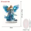 Estátua de Anjo da Guarda de Novo Produto Transfronteiriço Enfeites de Acrílico Decoração de Avião 2D Enfeites Decorativos Multifuncionais para Feriados