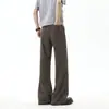 Pantalones de Otoño de Calle Simples con Caída Ropa Urbana Japonesa Versátiles Color Sólido Adelgazantes que Alargan las Piernas Micro-Campana de Moda