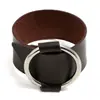 Populares Novos Simples Pulseiras de Couro Europeias e Americanas para Homens e Mulheres, Fornecimento Transfronteiriço, Versátil da Moda Anel Imitação PU Pulseira Joia