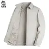 Chaqueta Abrigo Sólida Simple Nueva para Otoño e Invierno 2024 Chaqueta Superior para Hombre de Manga Larga con Solapas