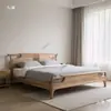 Cama de Cuatro Postes Doble con Marco Sencillo, Cama Estética Estilo Chino Nuevo, Diseño Estilo Song, Un Estilo, Dos Tipos