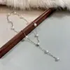 Collar de Perlas Estrelladas Brillantes para Mujer, Lujo Accesible Elegante Forma de Y Versátil Estilo Dulce y Fresco Cadena para el Cuello Cadena para la Clavícula Accesorios