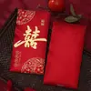 Atacado Envelopes Vermelhos de Casamento com Símbolos de Casamento Feliz 2026 Novo Modelo High-End Estampado a Ouro Casamento Mil-Yuan Papel Grosso Estilo Chinês Venda Direta da Fábrica