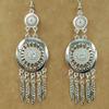 Pendientes largos de metal con borlas y hojas huecas de árbol, ¡novedosos y de moda! Envío gratuito.